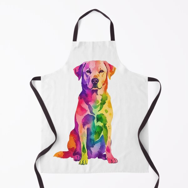 Item preview, Rainbow Labrador Retriever Watercolor Art – Colorful Dog Portrait in Sponge Texture Style designed and sold by Fredster1966.