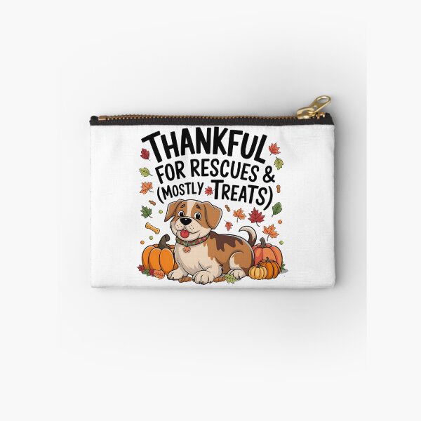 Item preview, Thankful for Rescues (and Mostly Treats) – Funny Animal Rescue designed and sold by CuteDesignables.