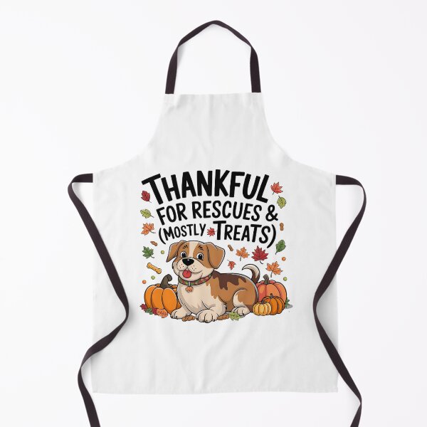 Item preview, Thankful for Rescues (and Mostly Treats) – Funny Animal Rescue designed and sold by CuteDesignables.