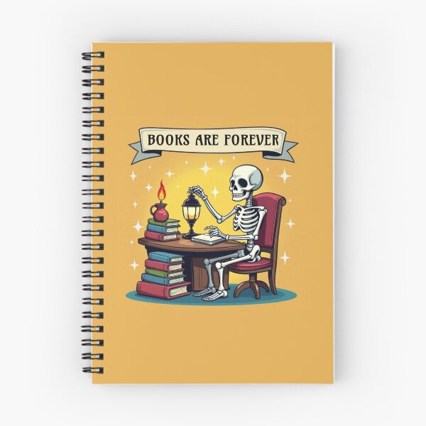 Item preview, Fantasy book Skeleton BOOKS ARE FOREVER. designed and sold by Giulivo Store Graphic.
