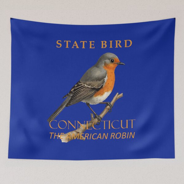 Item preview, Connecticut Territory Bird The Turdus Migratorious designed and sold by taiche.