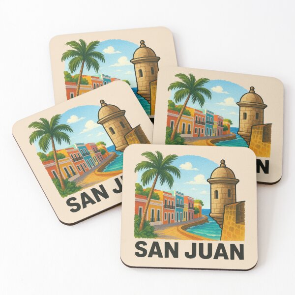 Item preview, San Juan, Puerto Rico - Colonial Coast designed and sold by Myra365Art.