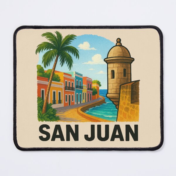 Item preview, San Juan, Puerto Rico - Colonial Coast designed and sold by Myra365Art.