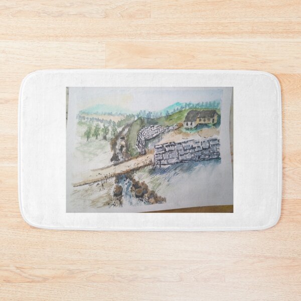 Item preview, house with a stone wall designed and sold by Bratcatz.