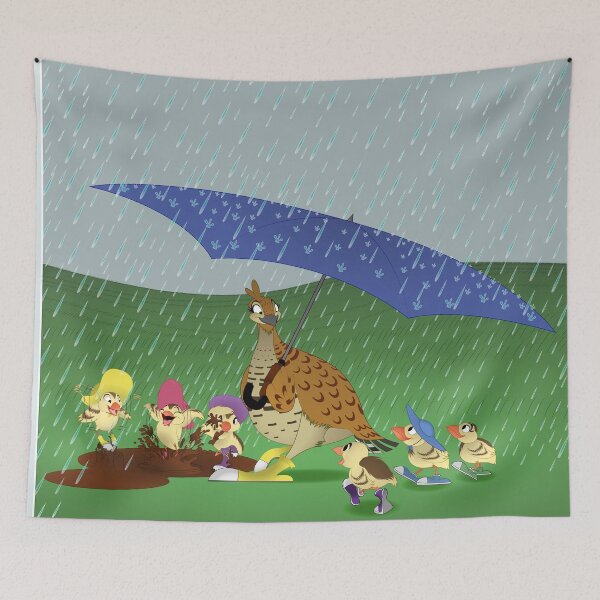 Item preview, Grouse and Chicks in the Rain designed and sold by cartoonben.