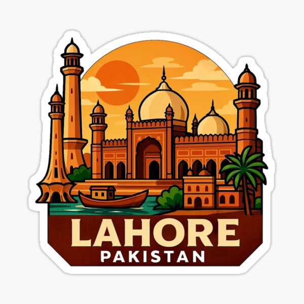 Item preview, Lahore, Pakistan - Badshahi Mosque & Minar-e-Pakistan designed and sold by FineArtsPro.
