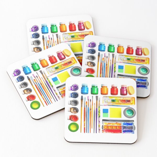 Item preview, Watercolor Painting Tools Set with Brushes, Paints, and Accessories designed and sold by SantiLab.