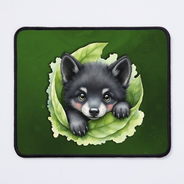 Item preview, Wolf cub in the green: A view full of magic and warmth.  designed and sold by nicky2342.