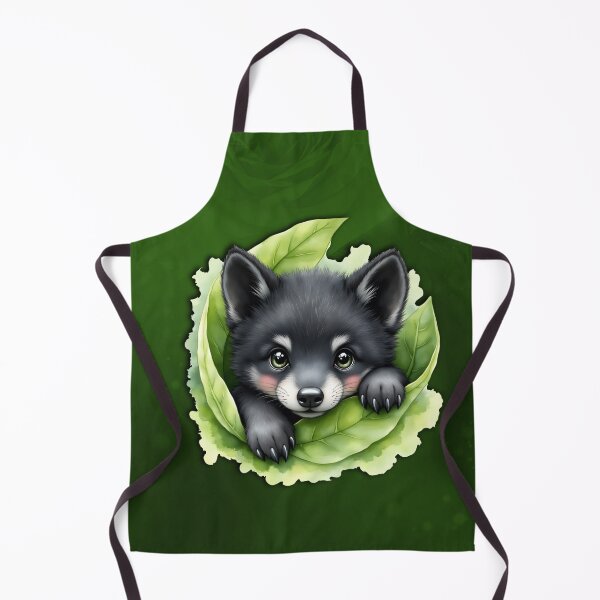 Item preview, Wolf cub in the green: A view full of magic and warmth. designed and sold by nicky2342.