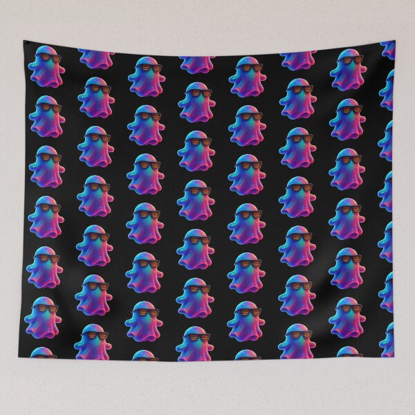 Item preview, 3D Glitched Neon Ghost Sticker Retro Vaporwave Aesthetic designed and sold by High Pixels.