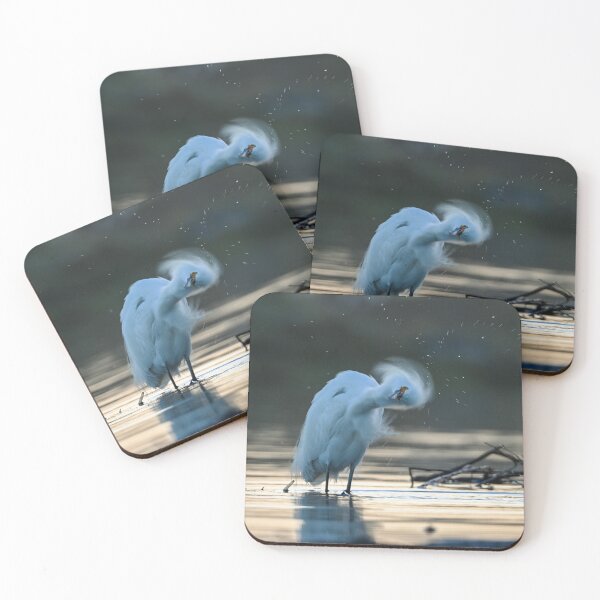 Item preview, Egret Shaking off Water designed and sold by lando-s-photo.