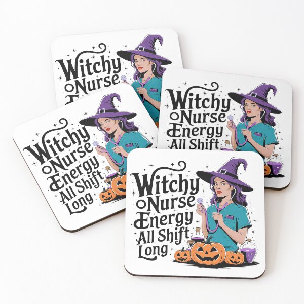Item preview, Witchy Nurse Energy All Shift Long | Spooky Medical Humor for Nurses designed and sold by CuteDesignables.