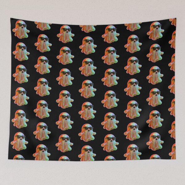 Item preview, 3D Glitched Neon Ghost Sticker Retro Vaporwave Aesthetic designed and sold by High Pixels.