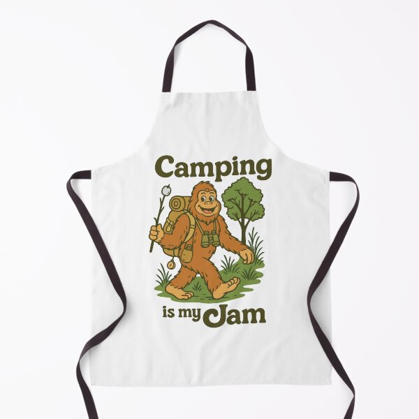 Item preview, Cartoon Bigfoot Camping is my Jam designed and sold by ZaatDesigns.