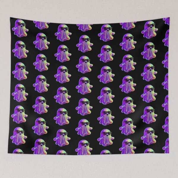 Item preview, 3D Glitched Neon Ghost Sticker Retro Vaporwave Aesthetic designed and sold by High Pixels.