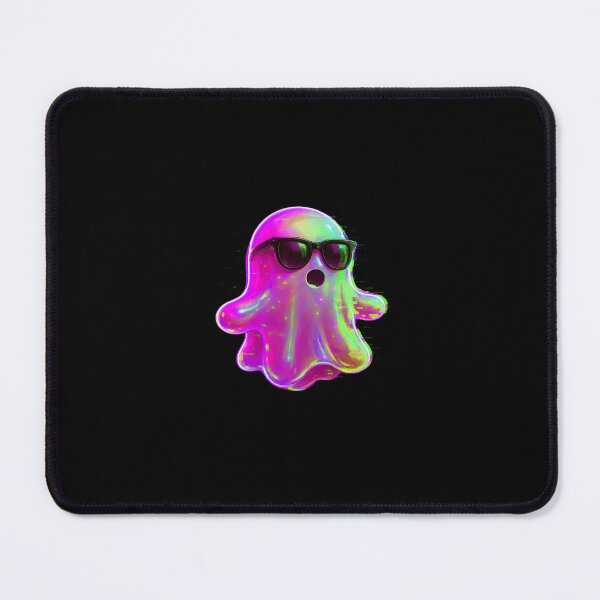 Item preview, Glitched Neon Ghost Sticker Retro Vaporwave Aesthetic designed and sold by High Pixels.