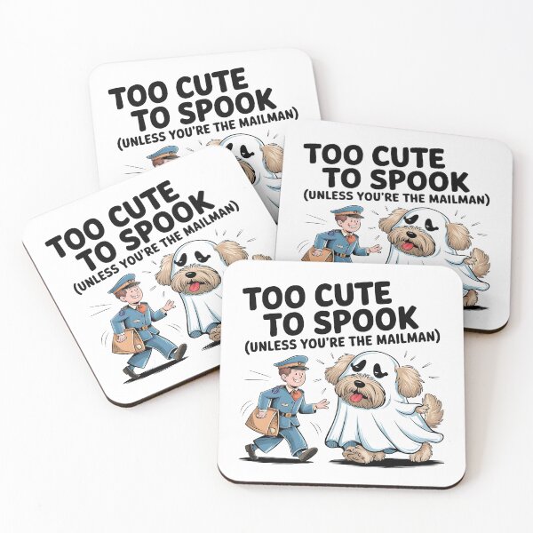 Item preview, Too Cute to Spook (Unless You're the Mailman) | Funny Halloween Dog Lover designed and sold by CuteDesignables.