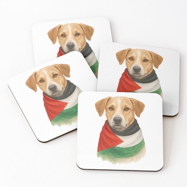 Item preview, Loyal to the Cause – Palestinian Dog with Flag Scarf designed and sold by FREE_PALESTINE_DESIGN.