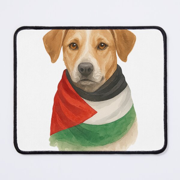 Item preview, Loyal to the Cause – Palestinian Dog with Flag Scarf designed and sold by FREE_PALESTINE_DESIGN.