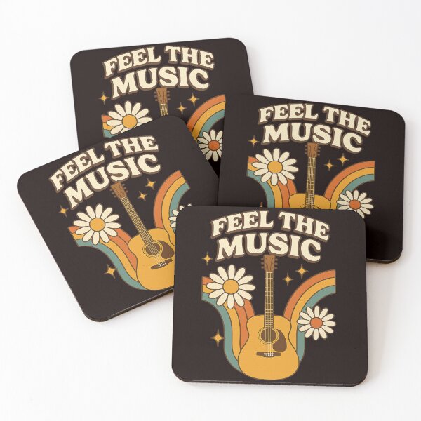 Item preview, Feel the Music – Retro Festival Guitar & Daisy Vibes designed and sold by Tadeusz1.