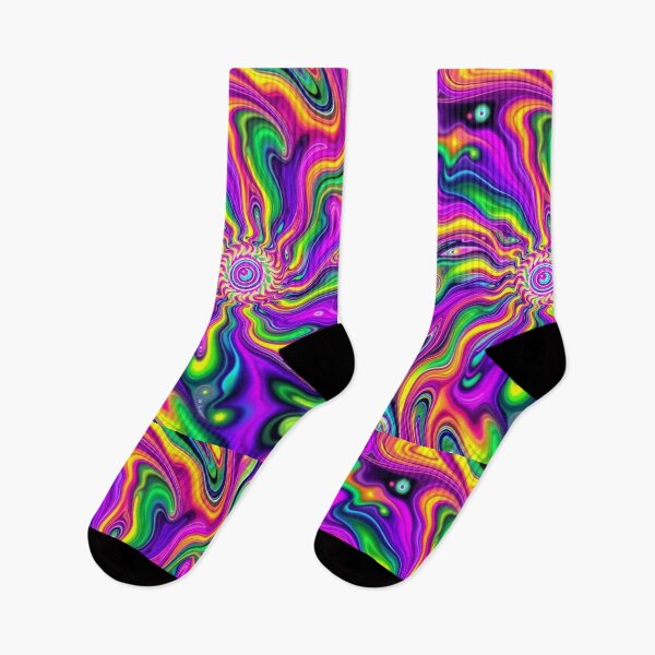 Item preview, Neon Rainbow Psychedelic Spiral Abstract Flow designed and sold by HLPsychDesigns.