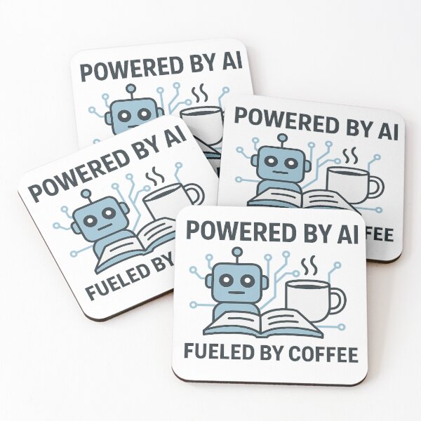 Item preview, Powered by AI, Fueled by Coffee – Tech & Programmer Humor designed and sold by Khayallab .