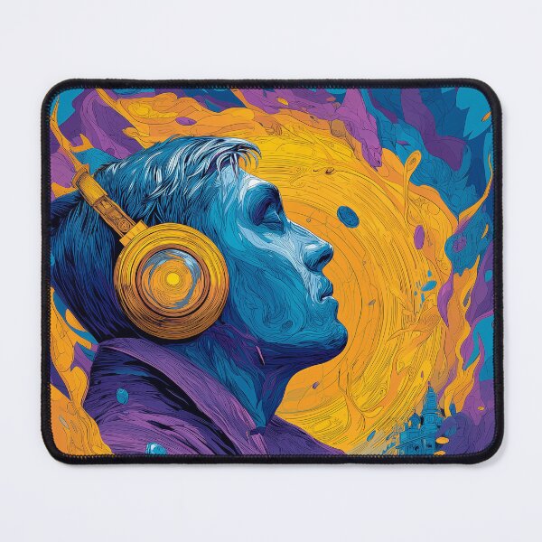 Item preview, Dreamy Headphone Escape – Surreal Cityscape Art designed and sold by Art of Ngu.