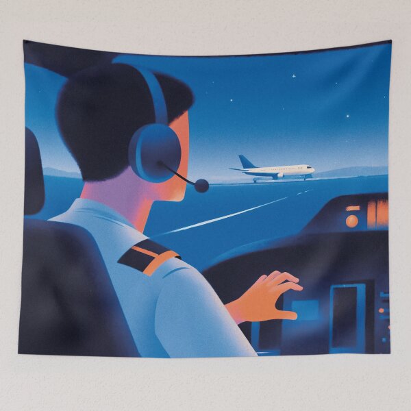 Item preview, Pilot in night flight designed and sold by Mauswohn.