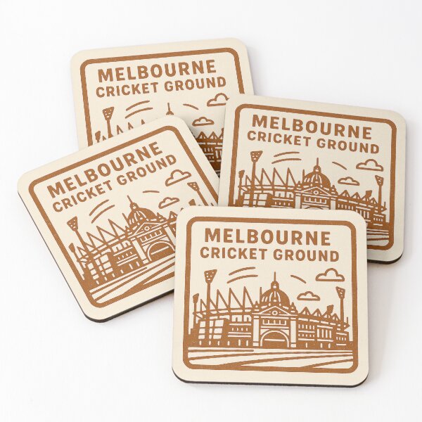 Item preview, Melbourne Cricket Ground Retro Stamp Design designed and sold by FairDinkumThreads.