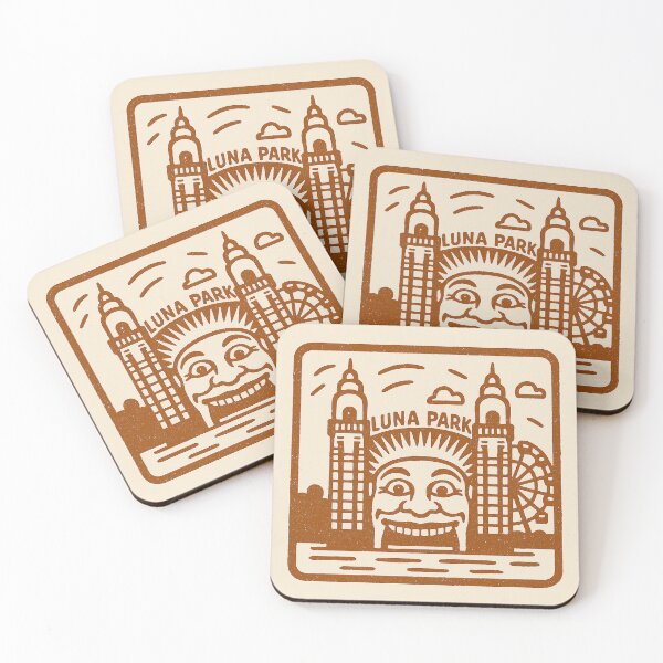 Item preview, Luna Park Sydney Retro Stamp Design designed and sold by FairDinkumThreads.