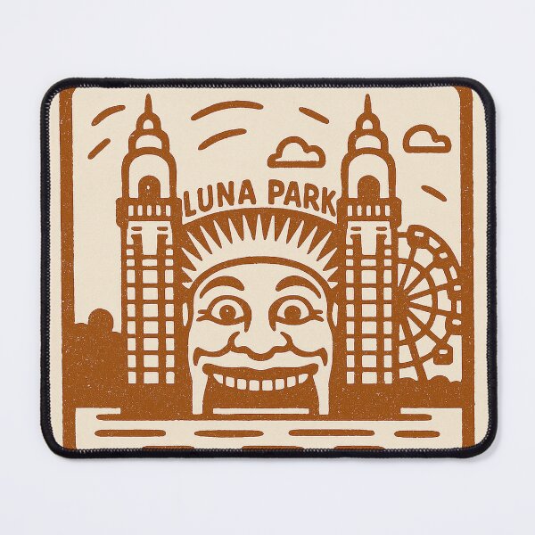 Item preview, Luna Park Sydney Retro Stamp Design designed and sold by FairDinkumThreads.