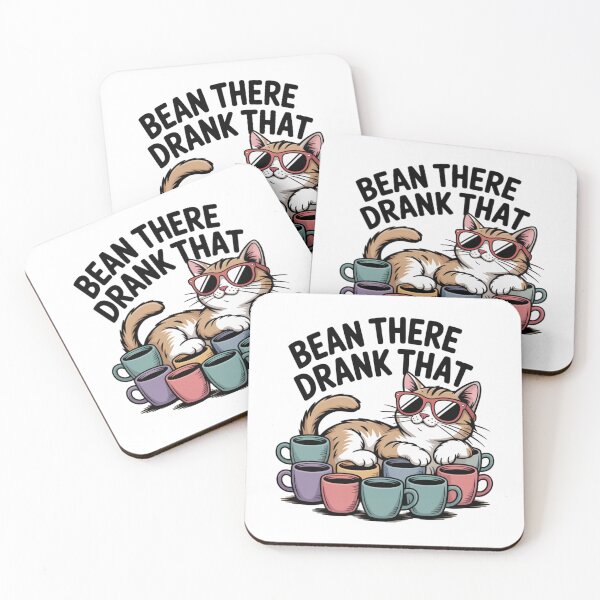 Item preview, Cool Cat Coffee Meme, Bean There, Drank That designed and sold by Bliss Find And Design.