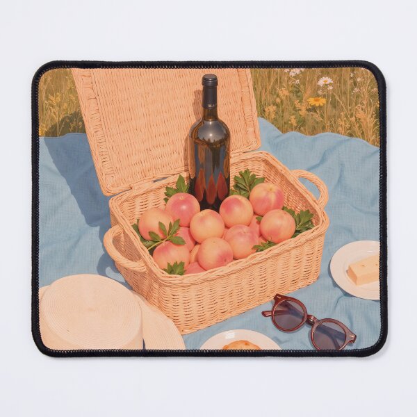 Item preview, Picnic basket with wine and fruit designed and sold by Mauswohn.