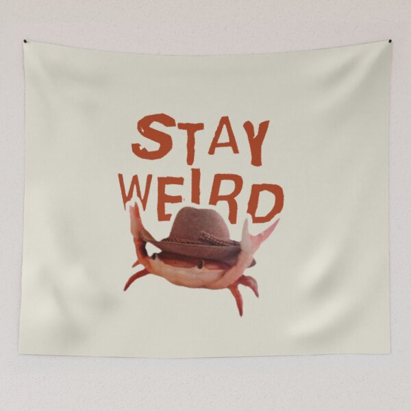 Item preview, stay weird crab statement shirt weird core weird girls designed and sold by Kyna Arts.