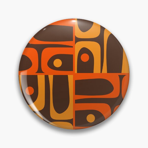 Item preview, Mid Century Modern Abstract Retro 70s Brown and Orange Piquet Multi Pattern designed and sold by kierkegaard.