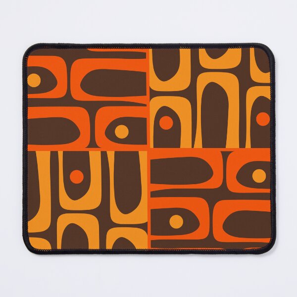 Item preview, Mid Century Modern Abstract Retro 70s Brown and Orange Piquet Multi Pattern designed and sold by kierkegaard.