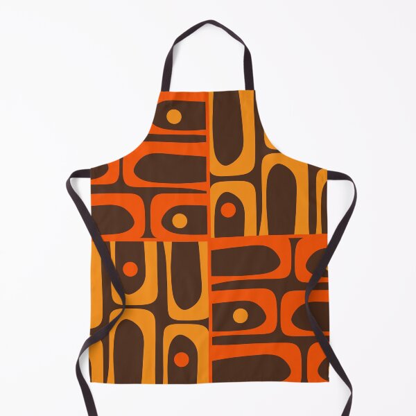 Item preview, Mid Century Modern Abstract Retro 70s Brown and Orange Piquet Multi Pattern designed and sold by kierkegaard.