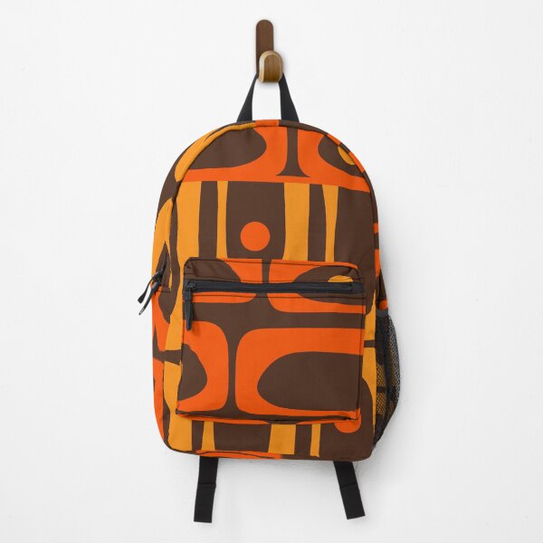 Item preview, Mid Century Modern Abstract Retro 70s Brown and Orange Piquet Multi Pattern designed and sold by kierkegaard.