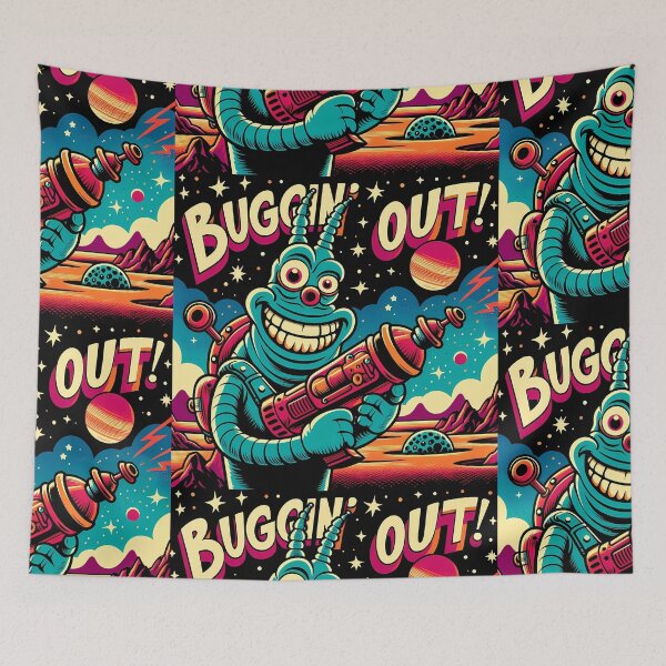Item preview, Retro Space Invasion: Buggin’ Out! designed and sold by KMHArts.