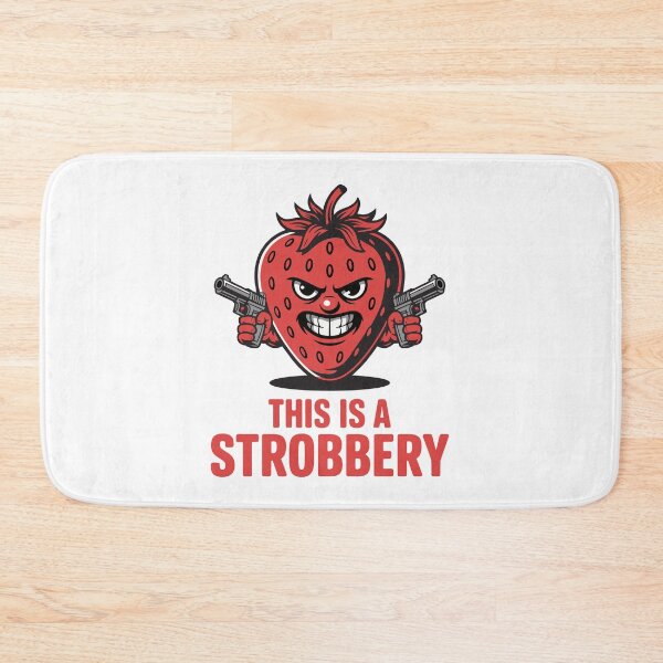 Item preview, This Is a Strobbery – Funny Strawberry Cartoon with Guns designed and sold by TipTop GFX.