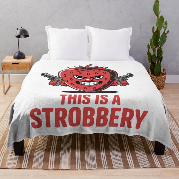 Item preview, This Is a Strobbery – Funny Strawberry Cartoon with Guns designed and sold by TipTop GFX.