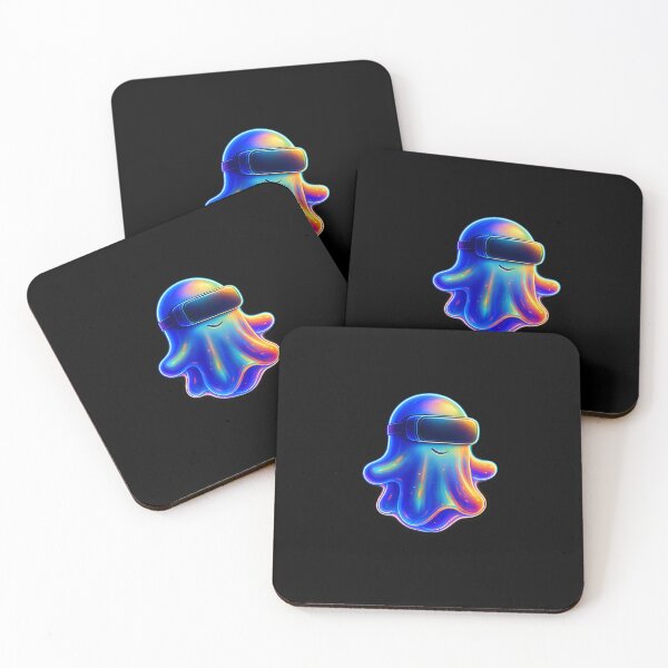 Item preview, VR Glitched Neon Gaming Ghost Sticker Retro Vaporwave designed and sold by High Pixels.