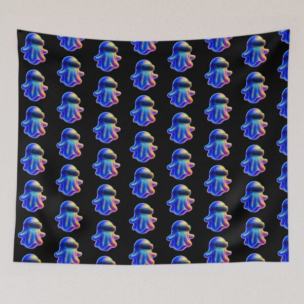 Item preview, VR Glitched Neon Gaming Ghost Sticker Retro Vaporwave designed and sold by High Pixels.