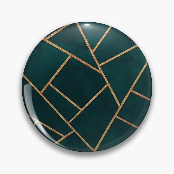 Item preview, Dark Teal Ink Gold Geometric Pattern Glam designed and sold by svarupa.