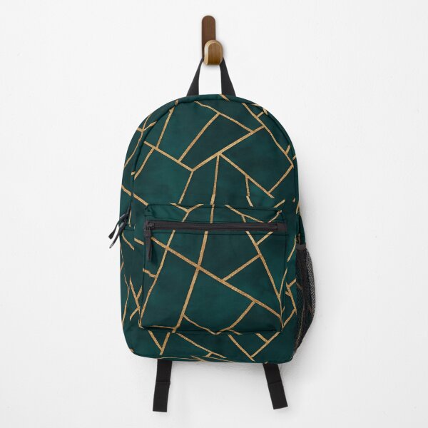 Item preview, Dark Teal Ink Gold Geometric Pattern Glam designed and sold by svarupa.