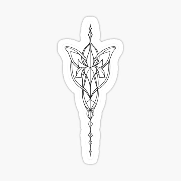 Item preview, LOTR Movie, Arwen, Evenstar, Starlight, Necklace, Minimal Drawing designed and sold by wolfandpheonix.