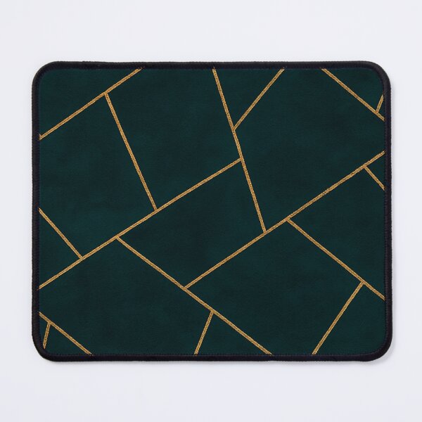 Item preview, Dark Teal Ink Gold Geometric Pattern Glam designed and sold by svarupa.