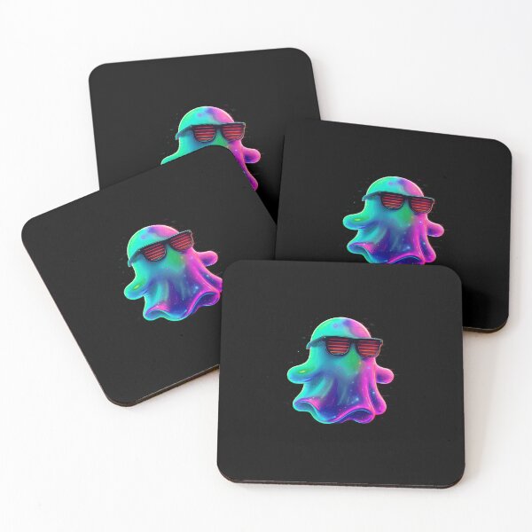 Item preview, 3D Glitched Neon Ghost Sticker Retro Vaporwave Aesthetic designed and sold by High Pixels.