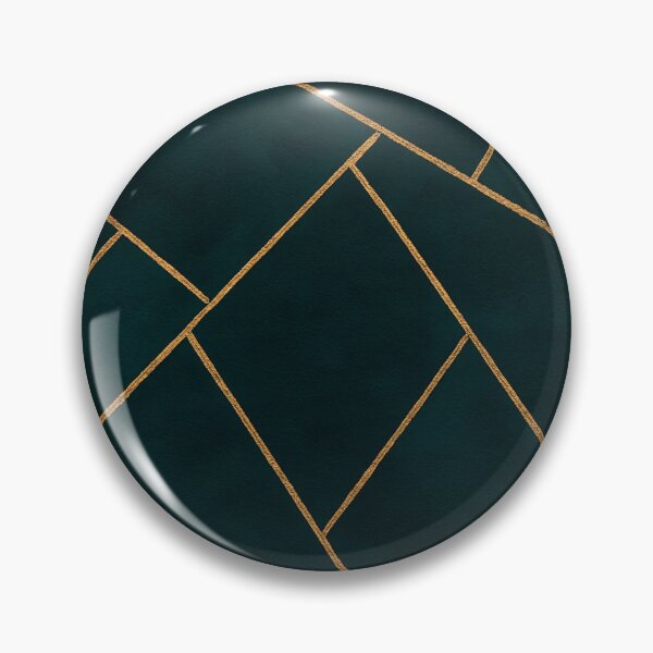 Item preview, Dark Teal Ink Gold Geometric Pattern Glam designed and sold by svarupa.