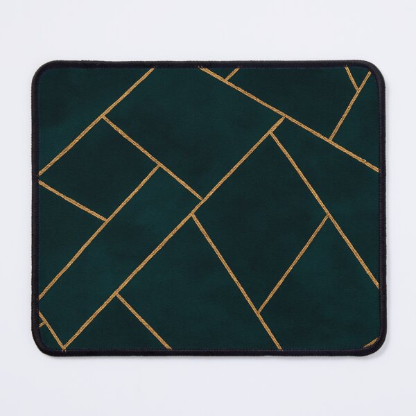 Item preview, Dark Teal Ink Gold Geometric Pattern Glam designed and sold by svarupa.